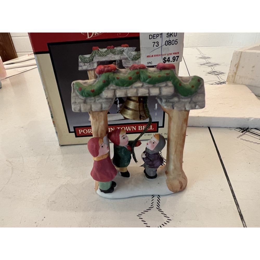 LEMAX 1991 Dickensvale Collectables:  Porcelain Town Bell